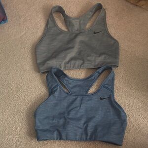 Nike Dual Pack Gray and Blue Sports Bras